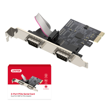 Unitek PCI Express kontroler 2x RS-232 Y-7504BBK01 Unitek PCI Express kontroler 2x RS-232 Y-7504BBK01
