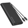 Powerbank Veger 25000 mAh 130 W PD QC 3.0 USB-A USB-C czarny z kablami USB-C i Lightning