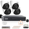 Zestaw monitoringu IP BCS Basic 4x Kamera BCS-B-EIP45VSR3(2.0) Rejestrator z dyskiem