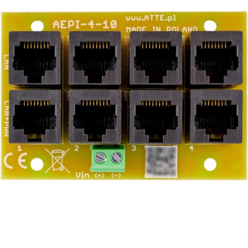 Adapter PoE PASSIVE 4 kanałowy 10/100 ATTE AEPI-4-10-OF
