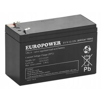 Akumulator AGM EUROPOWER serii EV 12V 8Ah / C10 (Żywotność 6-9 lat) T1