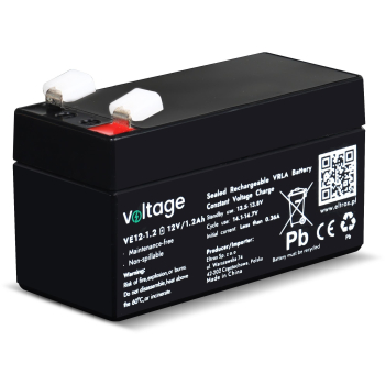 Akumulator AGM Voltage 12V 1,2Ah VE12-1.2 (Żywotność 6-9 lat)