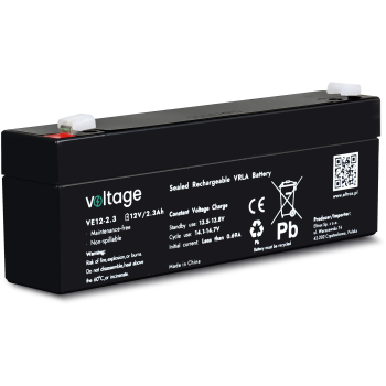 Akumulator AGM Voltage 12V 2,3Ah VE12-2.3 (Żywotność 6-9 lat)
