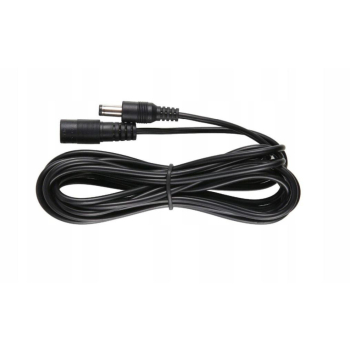 Przedłużacz DC 5.0m dwużyłowy 2x0.5mm2 w oplocie wtyk/gniazdo 2.1x5.5 mm
