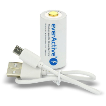 Akumulatorek 16340 / R-CR123 3V everActive 700mAh (1 szt.) z zabezpieczeniem
