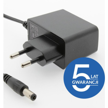 ZASILACZ WTYCZKOWY ESPE 12V 1A 12W WTYK PROSTY 2,1x5,5mm 5 LAT GW.