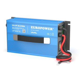 ŁADOWARKA PROSTOWNIK DO AKUMULATORÓW LiFePO4 EUROPOWER CH-LFP/24/50 29,2V 50A KONEKTOR M8