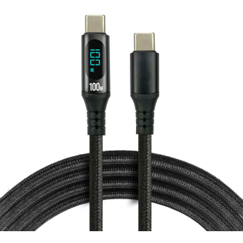 KABEL USB-C / USB-C LCD everActive CBB-2PD5L 200cm 20V 5A 100W