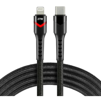 KABEL USB-C / Lightning Apple iPhone LED RGB everActive CBB-1CIR 100cm PD 27W