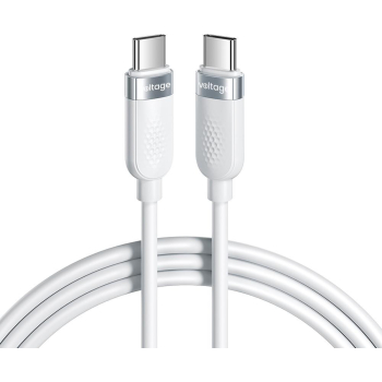 Kabel USB-C / USB-C Voltage Silicone 100W PD 100cm biały