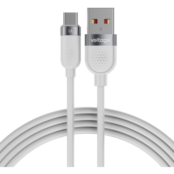 Kabel USB-A / USB-C Voltage Silicone 66W PD 100cm biały