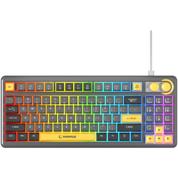 Klawiatura przewodowa Rampage CYCLONE KNOB RGB 90%