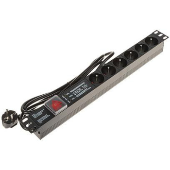 Listwa zasilająca 6 gniazd PD-6/R-SPD-3L