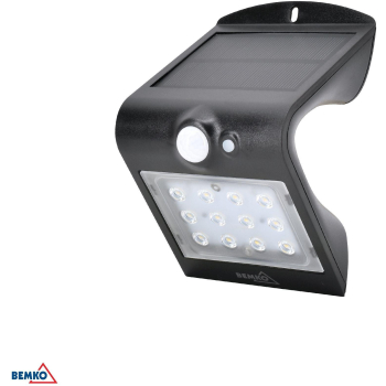 Naświetlacz SOLARNY LED TRINGO BEMKO 1.5W 220LM 4000K IP65 czarny cz. pir C83-SOT-001BL-PIR