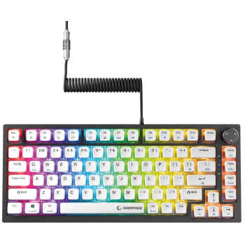 Klawiatura przewodowa Rampage Zenith Pro 8000Hz, Hall Effect, RGB, Gateron KS-20, czarna