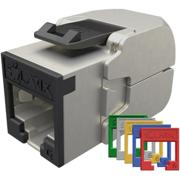Moduł Keystone beznarzędziowy samozaciskowy SOLARIX Cat.6 STP RJ45 RAL