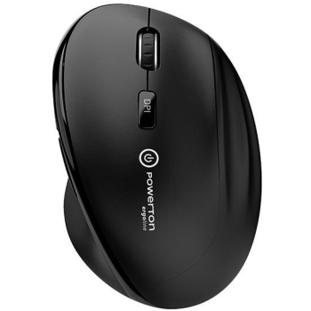 Mysz bezprzewodowa Powerton ERGO CLOE czarna, 1600DPI