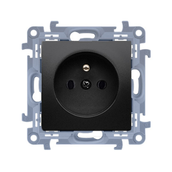 KONTAKT SIMON 10 MODUŁ CZARNY MAT GNIAZDO 1X Z/U SZYBKOZŁĄCZA 16A 250V