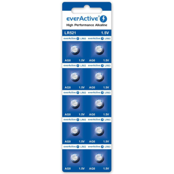 Bateria AG0 / G0 / LR63 / LR521 everActive 1,5V (blister 10 szt.)