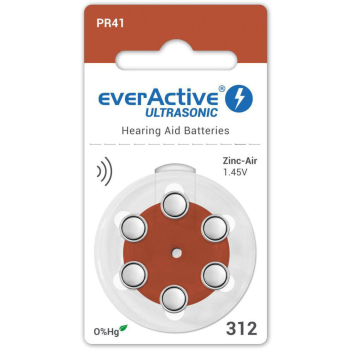Bateria do aparatu słuchowego everActive ULTRASONIC 312 / PR41 (blister 6 szt.)