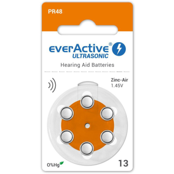 Bateria do aparatu słuchowego everActive ULTRASONIC 13 / PR48 (blister 6 szt.)