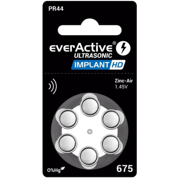 Bateria do aparatu słuchowego everActive ULTRASONIC IMPLANT HD 675 / PR44 (blister 6 szt.)