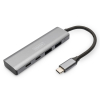Hub USB Typ C DIGITUS 4-portowy 2x USB-A, 2x USB-C aluminium 10Gbps