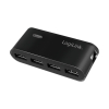 Hub USB LogiLink UA0085 4xUSB 2.0, aktywny, czarny