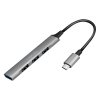 Hub USB-C 3.2 Gen1 LogiLink UA0392 4 porty, Slim, aluminiowa obudowa