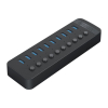HUB USB-A Orico CT2U3-10AB-EU-BK-BP aktywny 10xUSB-A 5Gbps BC 1.2 48W czarny