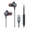 Słuchawki z mikrofonem Usams EP-48 stereo USB-C szare
