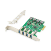 Kontroler USB 3.0 DIGITUS PCIe, 4x USB 3.0, Low Profile, Chipset VL805