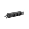 Listwa zasilająca Lanberg do szaf 10" 1U 16A PDU 3x Schuko 2m czarna