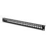 Patch panel pusty DIGITUS 19" 24 port 1U do modułów keystone (RAL 9005)
