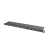 Patch panel Lanberg PPS6-0024-B 24 port 0.5U kat.6 ekranowany czarny