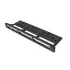 Patch panel pusty Lanberg PPKS-1124-B 24 port 1U 19" z organizerem do modułów keystone czarny