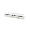 Patch panel pusty Lanberg 12 port 1U 10" z organizerem do modułów keystone szary