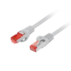 Patchcord Lanberg S/FTP kat.6 2m LSZH CU fluke passed szary