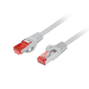 Patchcord Lanberg S/FTP kat.6 3m LSZH CU fluke passed szary