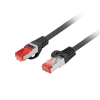 Patchcord Lanberg S/FTP kat.6 0,25m LSZH CU fluke passed czarny