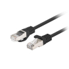 Patchcord Lanberg FTP kat.6 1,5m czarny 10-pack