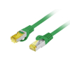 Patchcord Lanberg FTP kat.6A 0,25m LSZH CU fluke passed zielony
