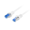 Patchcord Lanberg S/FTP kat.6A 0,25m LSZH CCA fluke passed biały