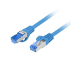 Patchcord Lanberg S/FTP kat.6A 0,25m LSZH CCA fluke passed niebieski
