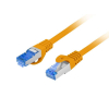 Patchcord Lanberg S/FTP kat.6A 0,25m LSZH CCA fluke passed pomarańczowy