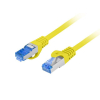 Patchcord Lanberg S/FTP kat.6A 0,25m LSZH CCA fluke passed żółty