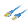 Patchcord Lanberg S/FTP kat.6A 5m LSZH CU fluke passed niebieski
