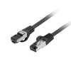 Patchcord Lanberg S/FTP kat.8.1 0,25m LSZH CU fluke passed czarny