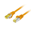 Patchcord Lanberg S/FTP kat.6A 3m LSZH CU fluke passed pomarańczowy