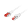 Patchcord Lanberg S/FTP kat.6 2m LSZH CU fluke passed biały